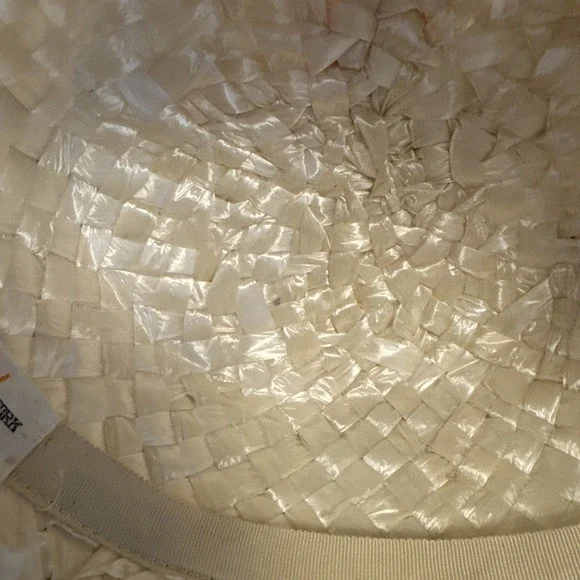 Vintage 50s Amy New York Floral Cellophane Hat Garden Party Spring Chic‎